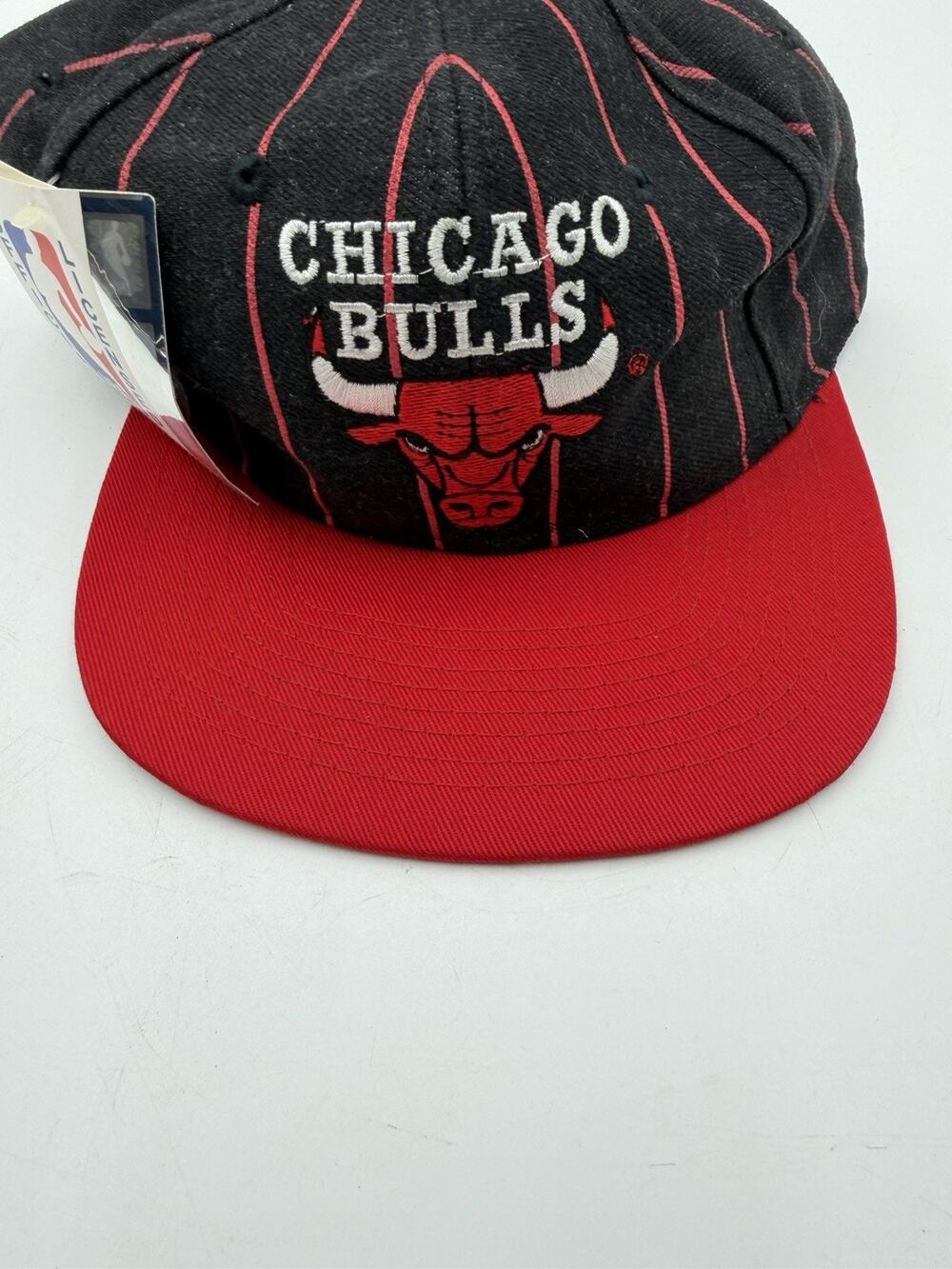 NOS Vintage 1990s Chicago Bulls Snapback Hat Original NBA With Tag